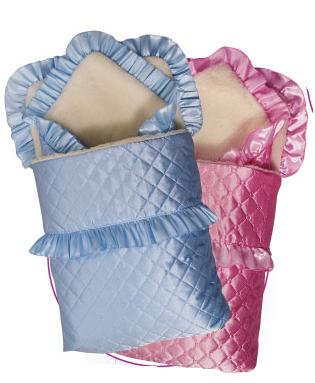Конверт и одеяло для новорожденного меховой
