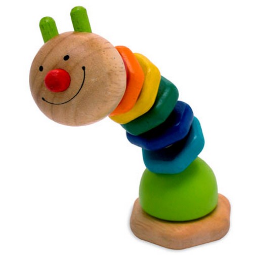 Игрушка червячок деревянная Игрушка червячок деревянная